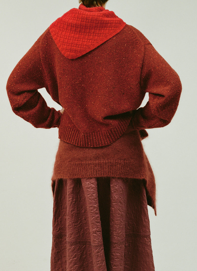 Donegal Wool Cashmere Sweater | Red Dahlia