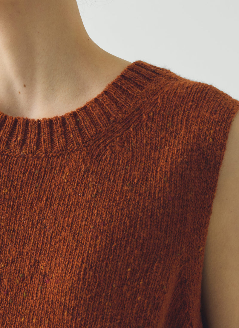 Donegal Merino Tank | Rust