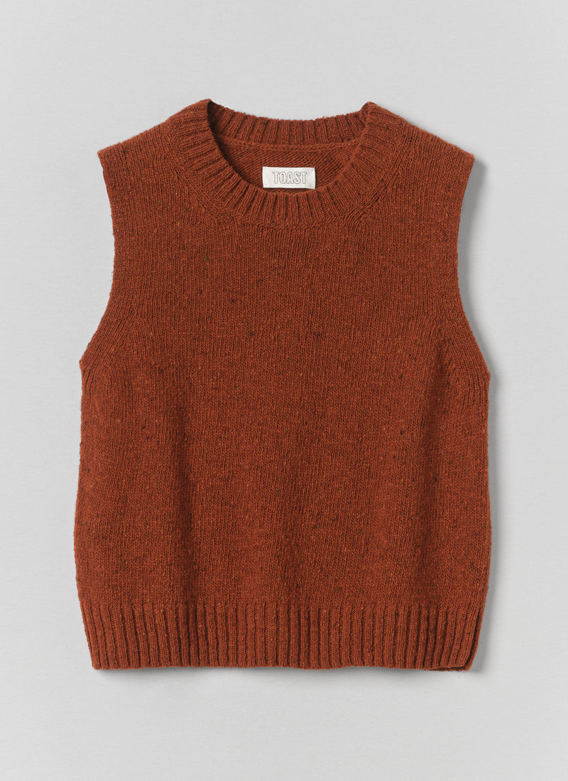 Donegal Merino Tank | Rust