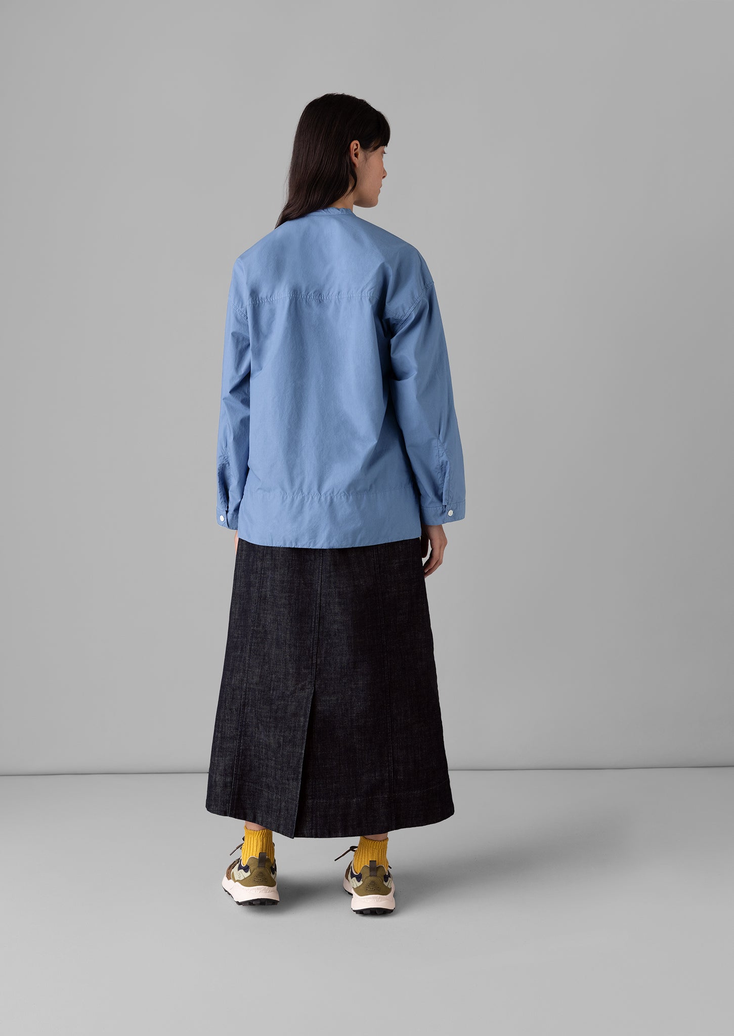 Patch Pocket Organic Indigo Denim Skirt | Indigo | TOAST