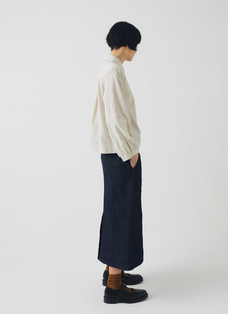 Patch Pocket Organic Indigo Denim Skirt | Indigo