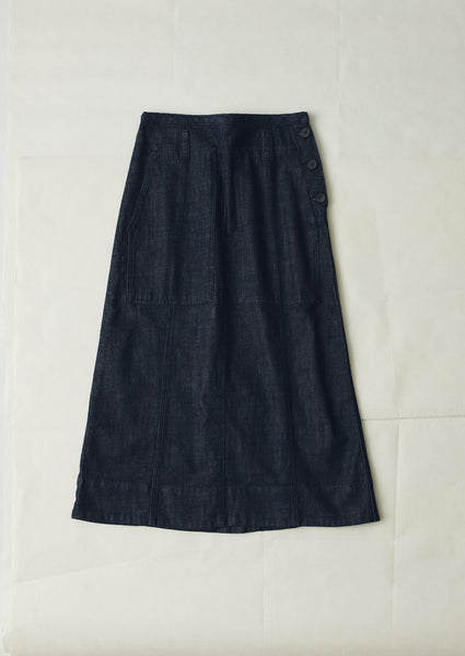 Patch Pocket Denim Skirt