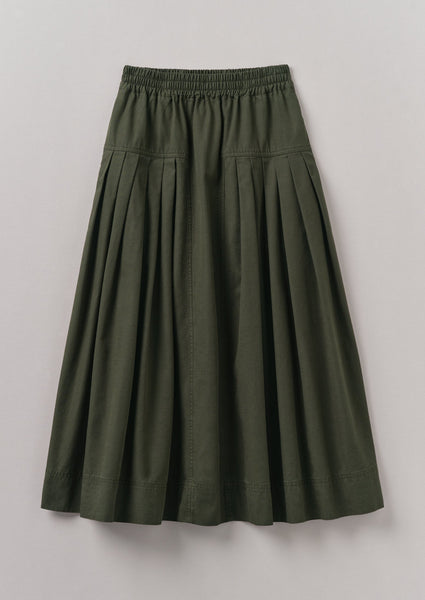 Pleated Cotton Skirt Duffle