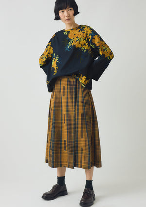 スカート viavanda CHECK PLEATED WRAP SKIRT VIAVANDA（ヴィアヴァンダ）の「CHECK PLEATED WRAP SKIRT