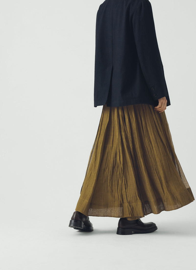 Cotton Silk Organza Skirt | Rich Olive