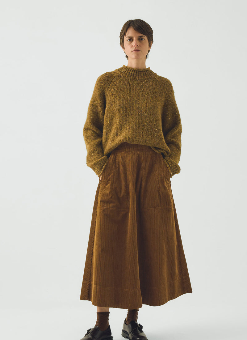 Cord A Line Skirt | Golden Amber