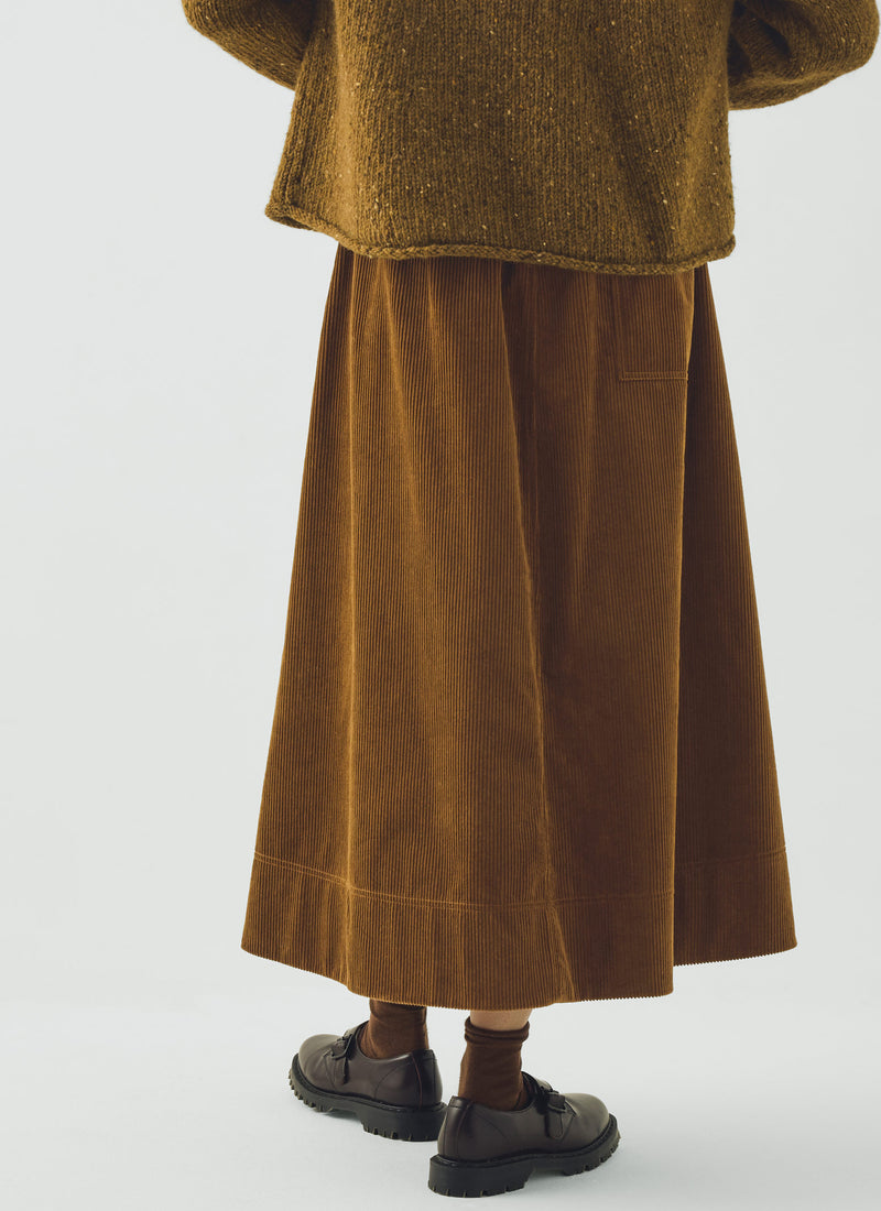 Cord A Line Skirt | Golden Amber