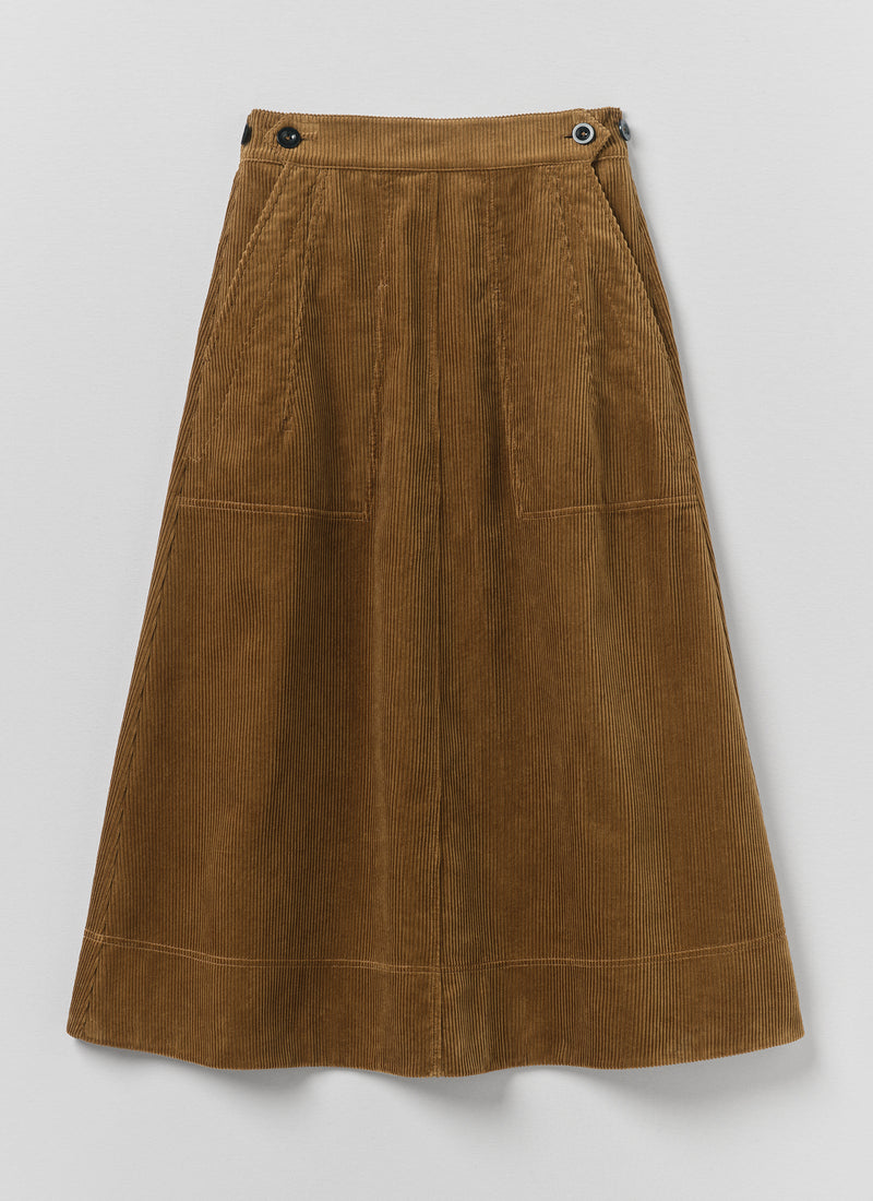 Cord A Line Skirt | Golden Amber