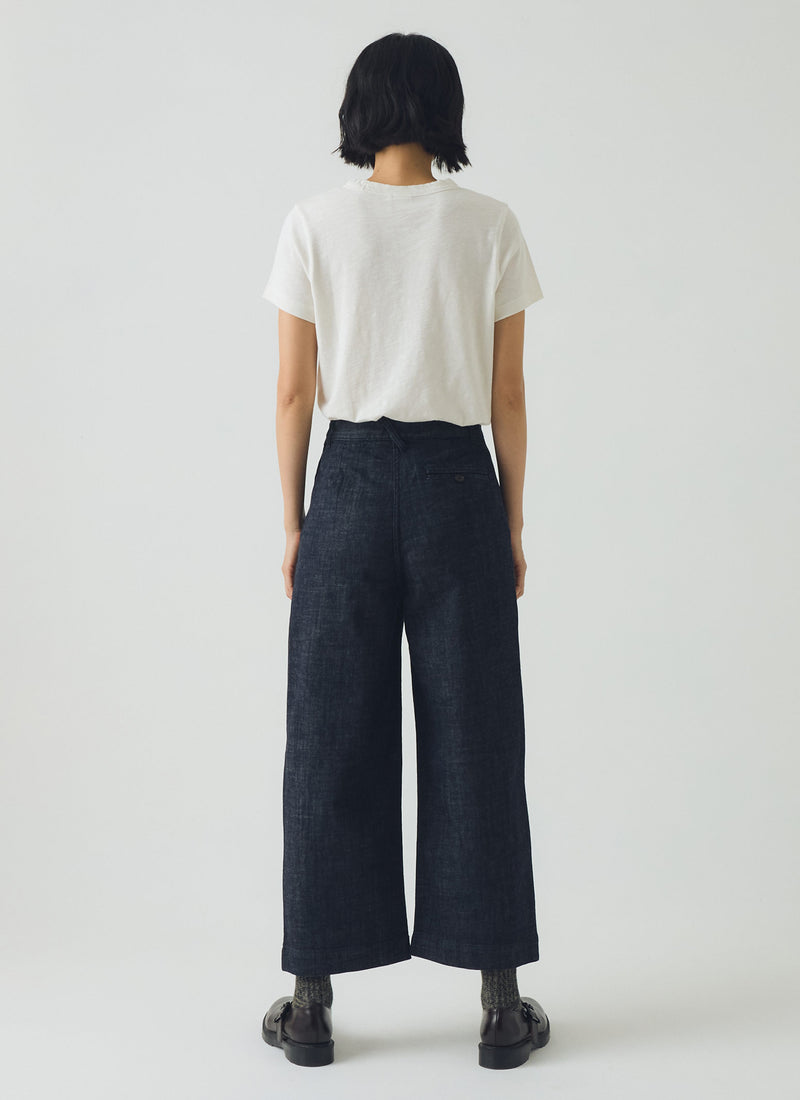 Annie Organic Denim Side Button Jeans | Indigo