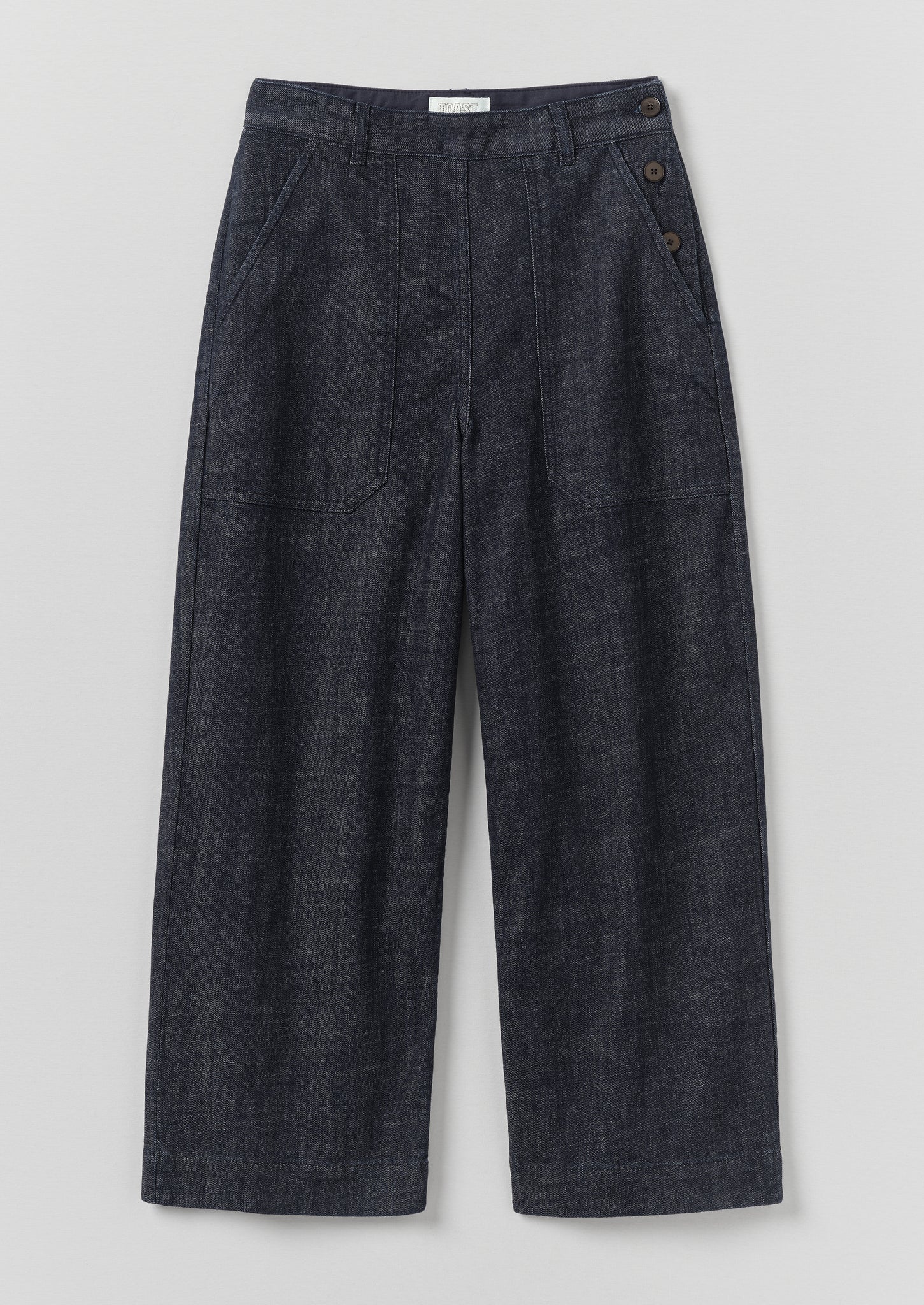 Annie Organic Denim Side Button Jeans | Indigo