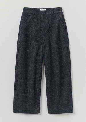 Annie Organic Denim Side Button Jeans | Indigo