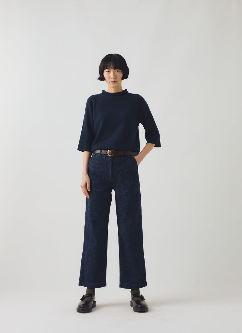 Ashley Organic Cropped Jeans | Indigo