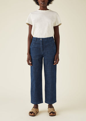 Ashley Organic Cropped Jeans | Indigo