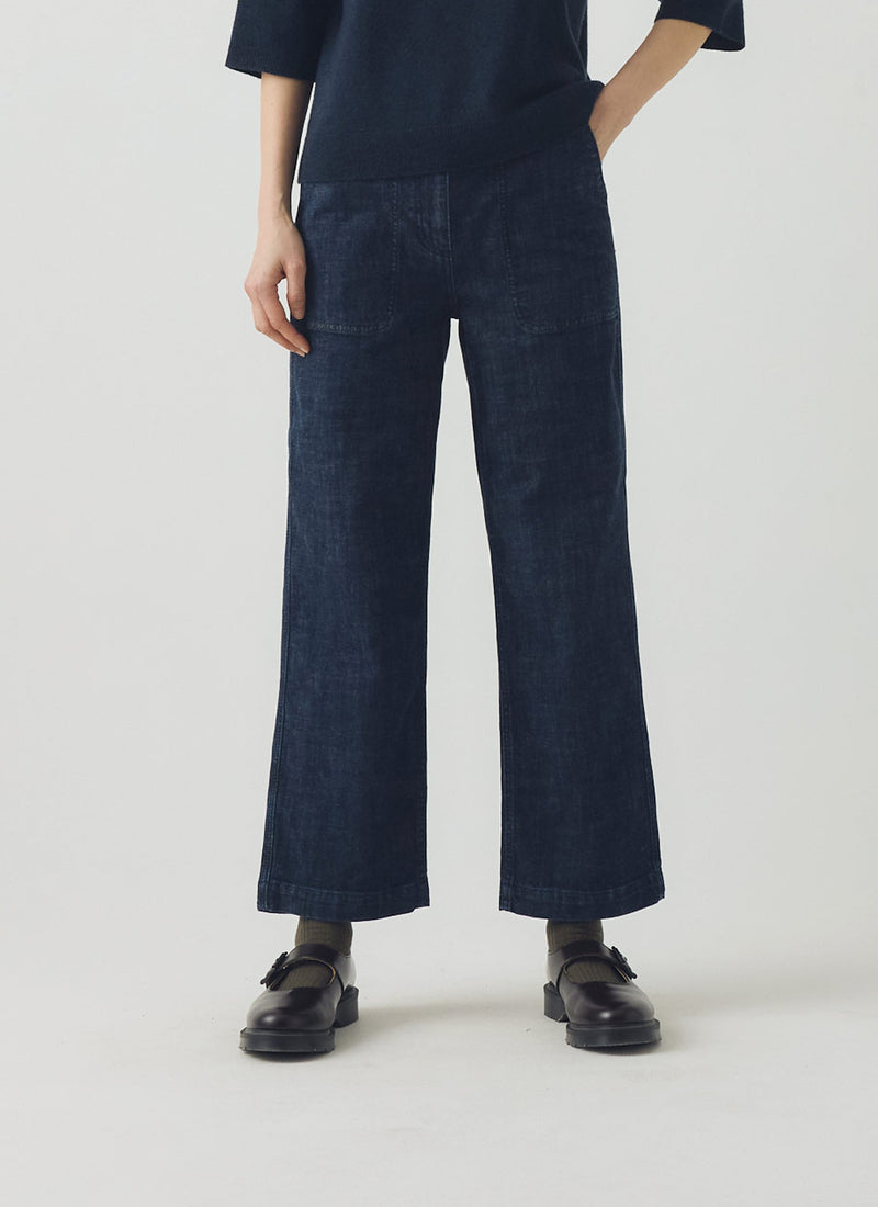 Ashley Organic Cropped Jeans | Indigo