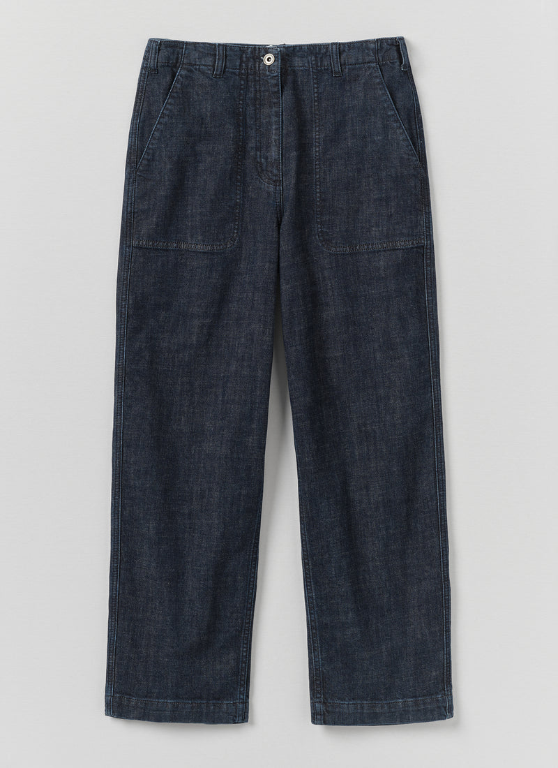 Ashley Organic Cropped Jeans | Indigo