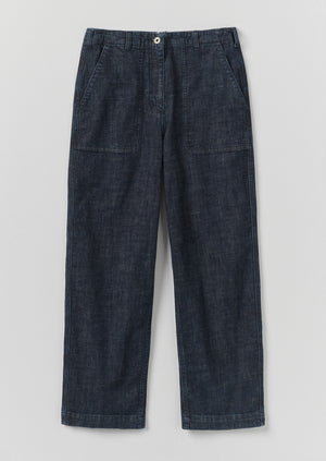 Ashley Organic Cropped Jeans | Indigo