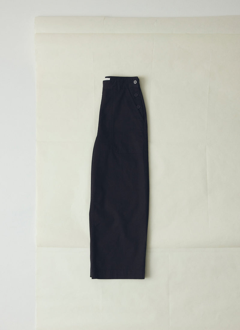 Annie Organic Denim Side Button Jeans | Black