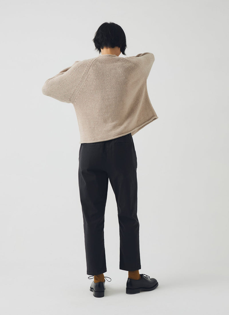 Gabi Cotton Pull On Trousers | Soft Black