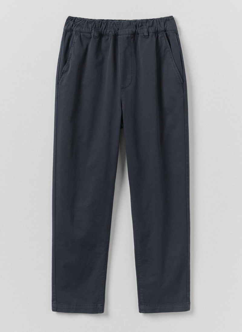 Gabi Cotton Twill  Pull On Trousers | Storm Blue