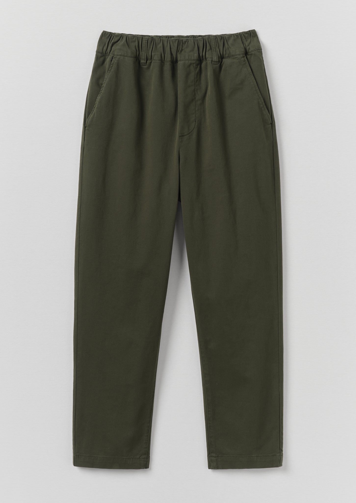 Gabi Cotton Pull On Trousers | Loden
