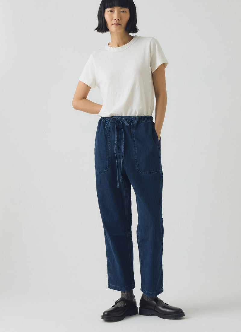 Suki Panelled Denim Trousers | Indigo