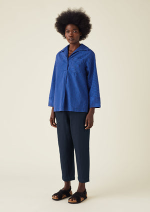 Alix Indigo Twill Trousers | Indigo