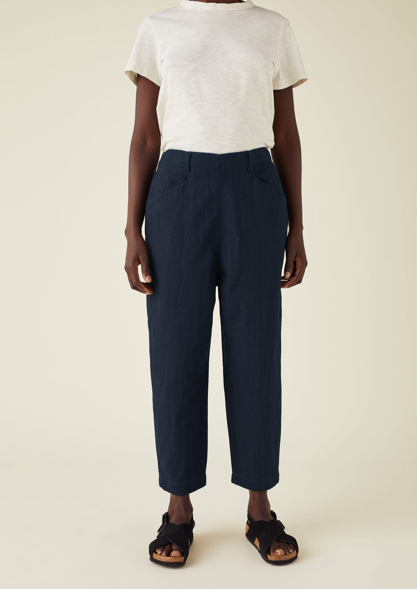 Alix Indigo Twill Trousers | Indigo