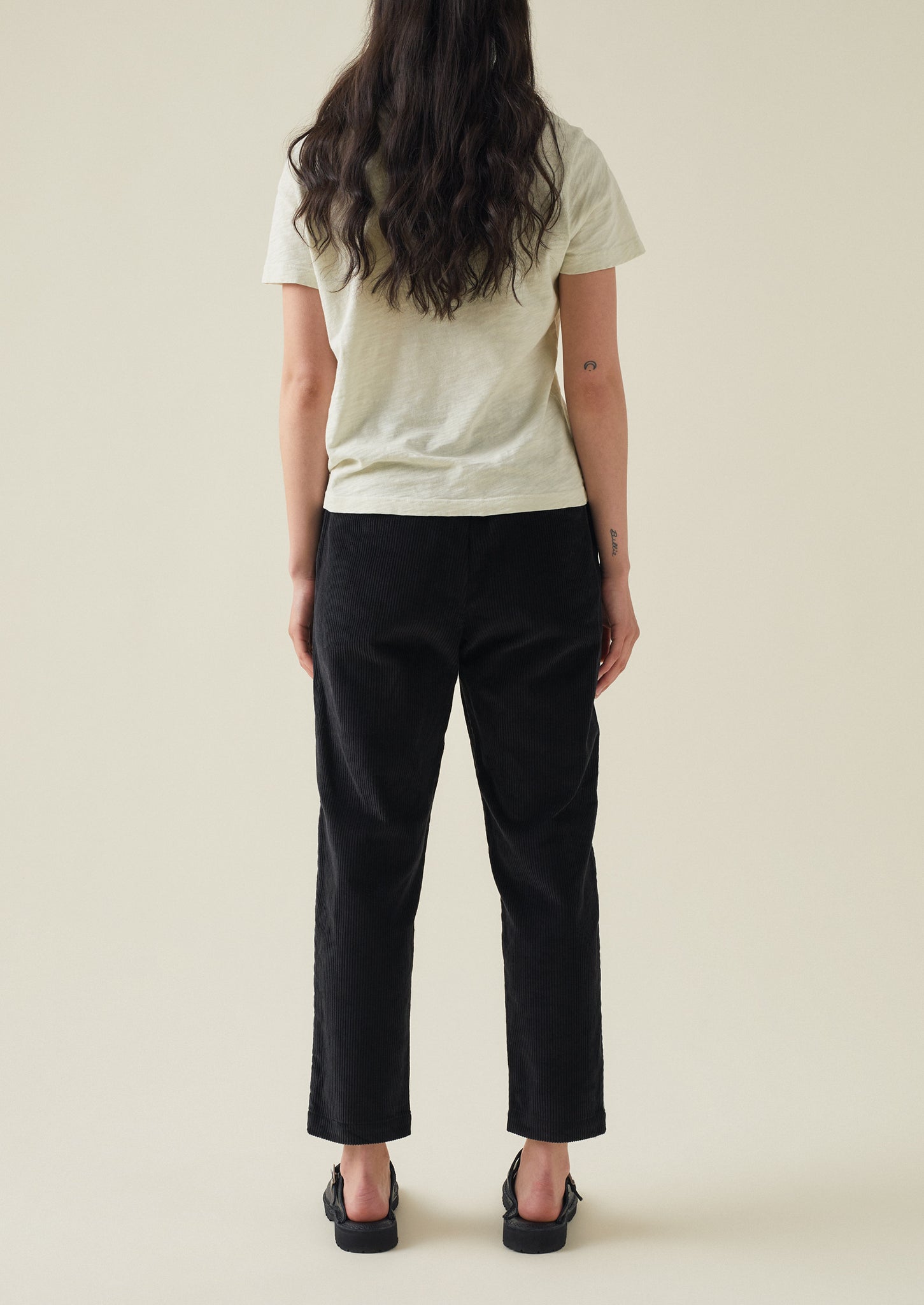 Gabi Organic Cord Pull On Trousers | Brown Slate