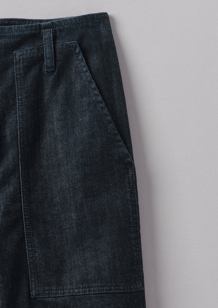 Premium Indigo Knit Multi Pleated Trouser main image 1