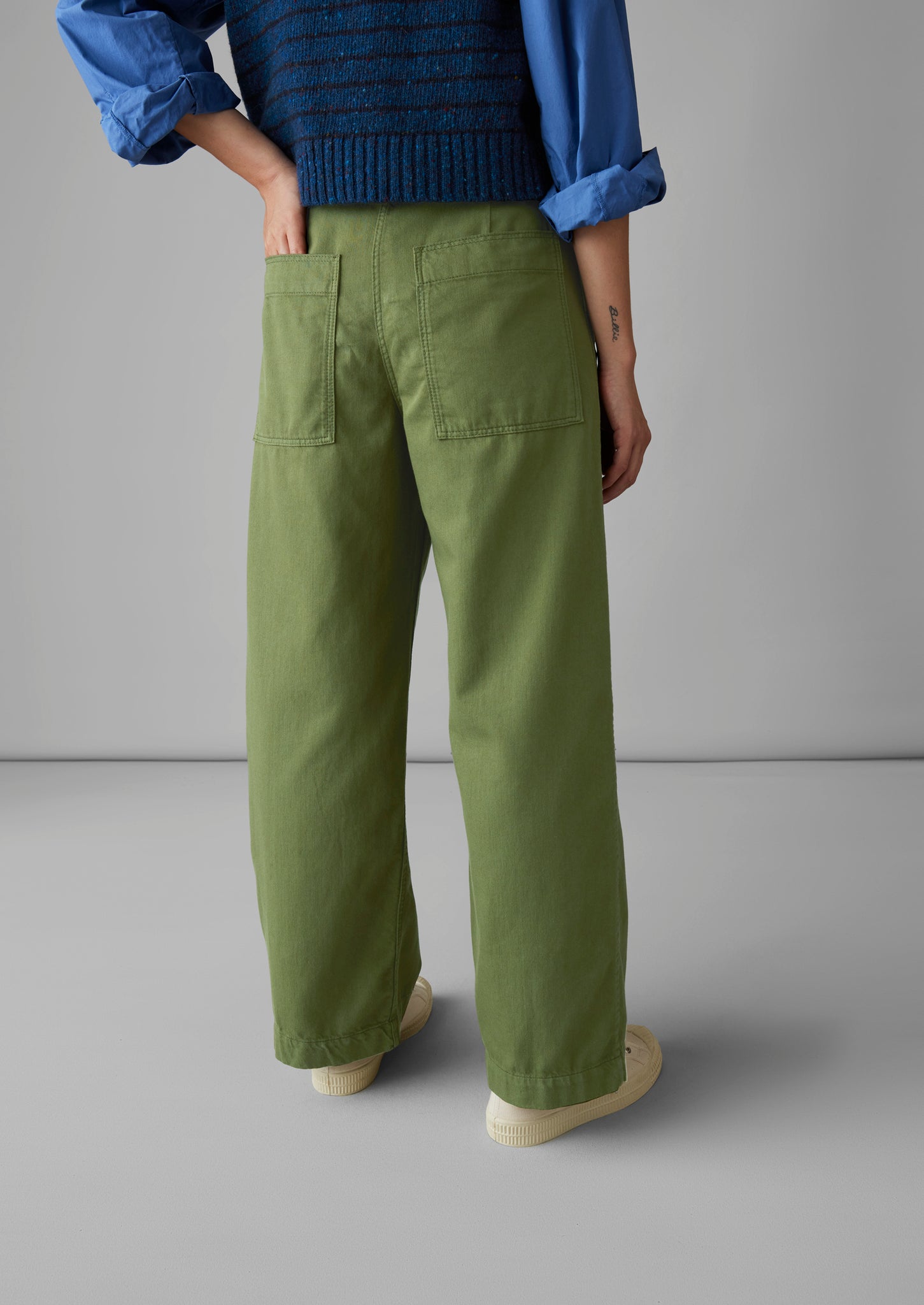Garment Dyed Denim Trousers | Artichoke