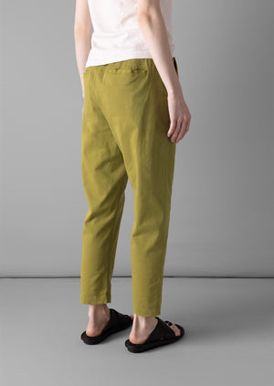 Gabi Cotton Pull On Trousers | Wax Green