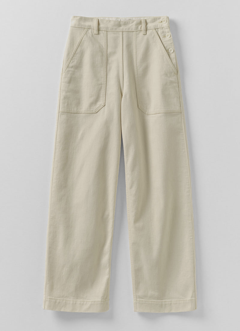 Annie Organic Denim Full Length Jeans | Ecru