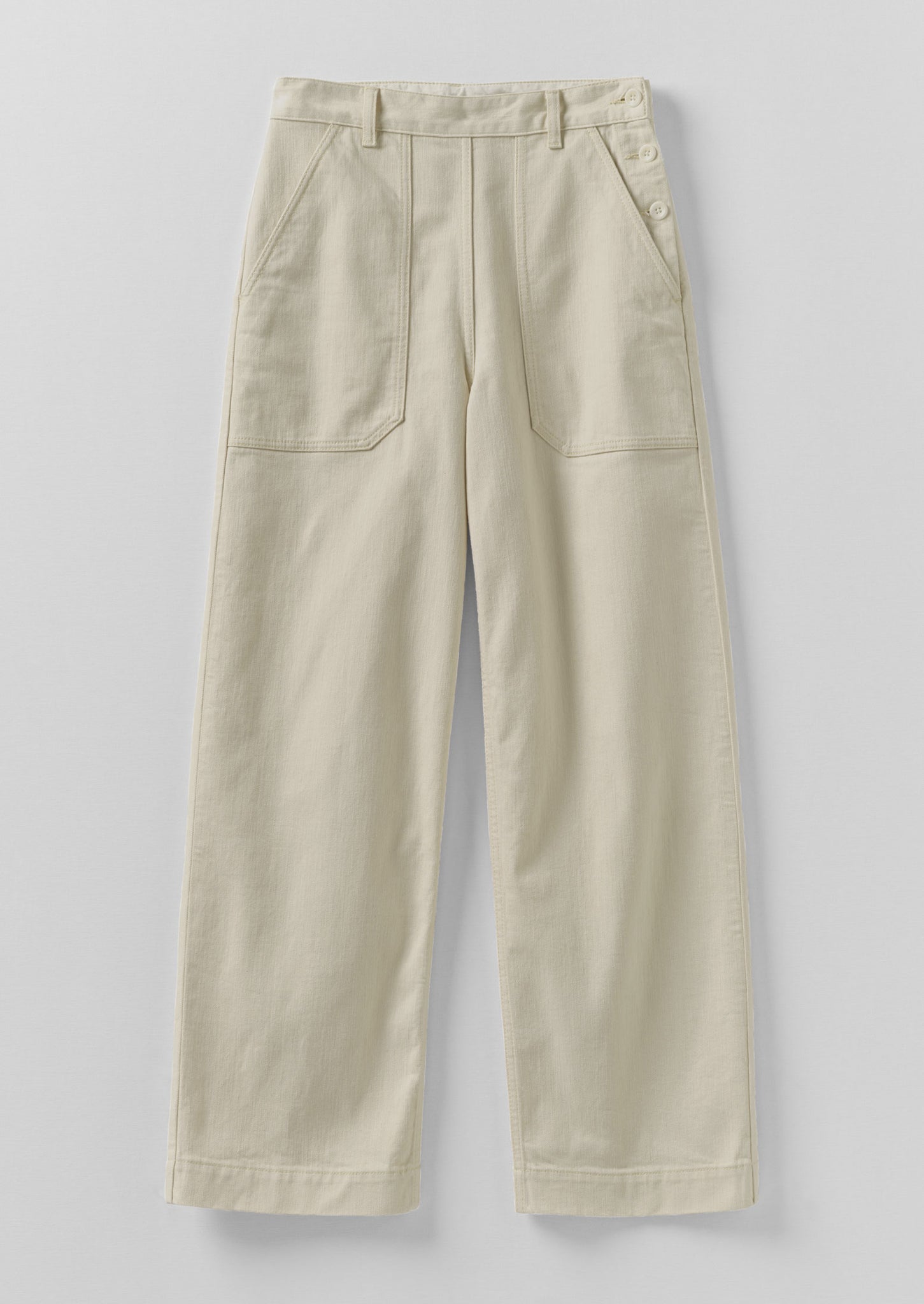 Annie Organic Denim Full Length Jeans | Ecru