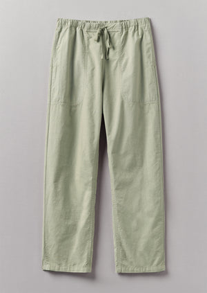 Suki Panelled Cotton Linen Trousers | Sage