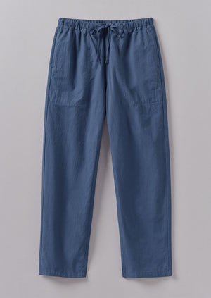 Suki Panelled Cotton Linen Trousers | Smock Blue