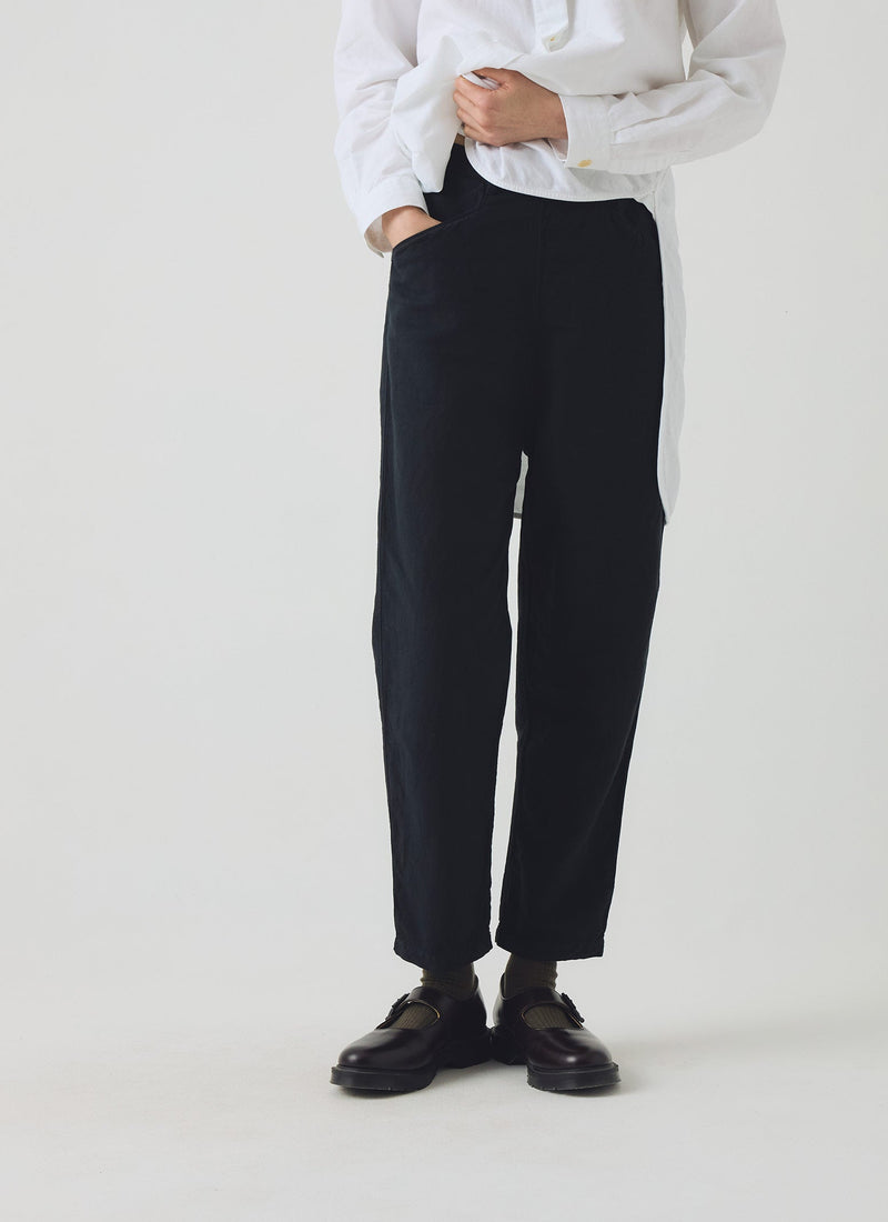 Alix Cotton Linen Trousers | Slate Navy