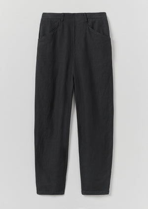 Alix Cotton Linen Trousers | Slate Navy