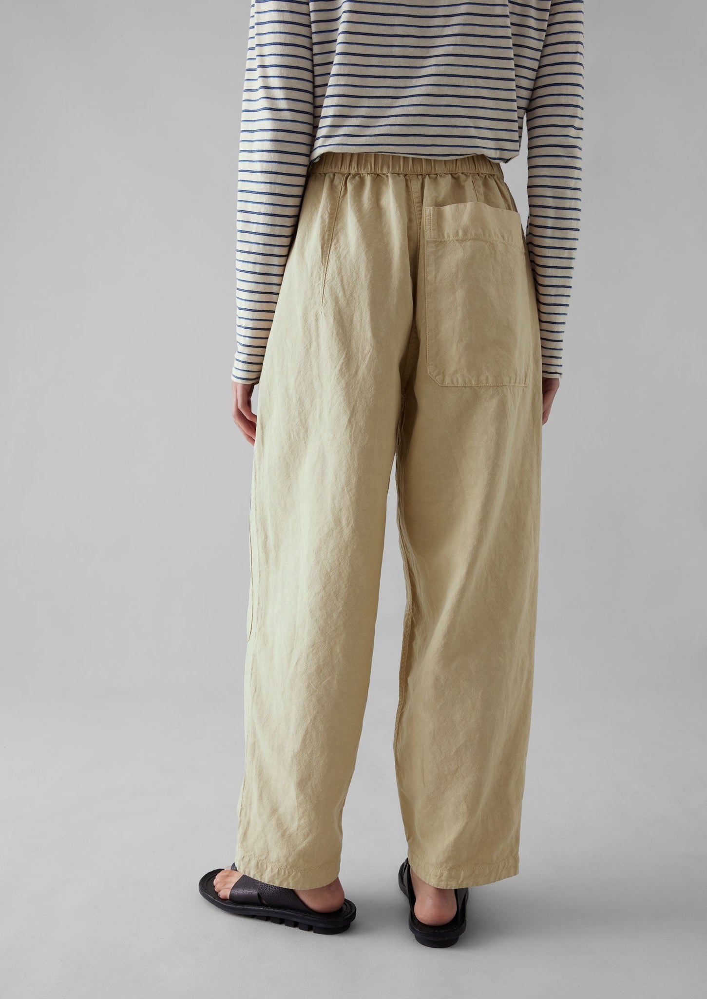 Garment Dyed Cotton Linen Canvas Trousers Fallow TOAST