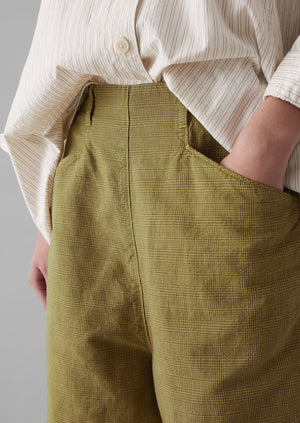 Cotton checked trousers deals