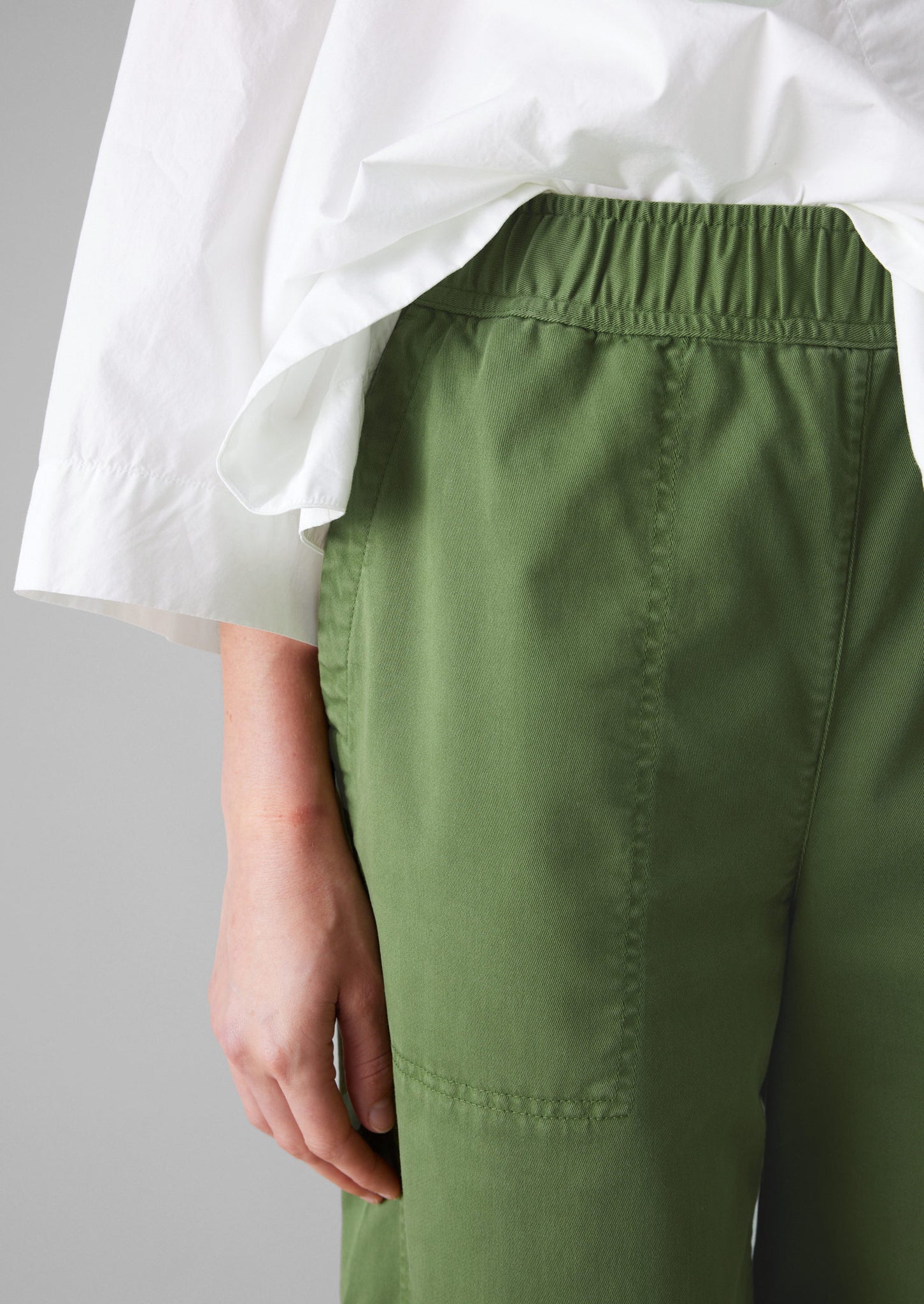 Cotton Twill Pull On Trousers | Propagator Green