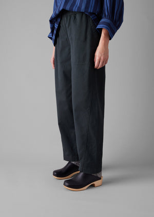 Cotton Twill Pull On Trousers | Slate