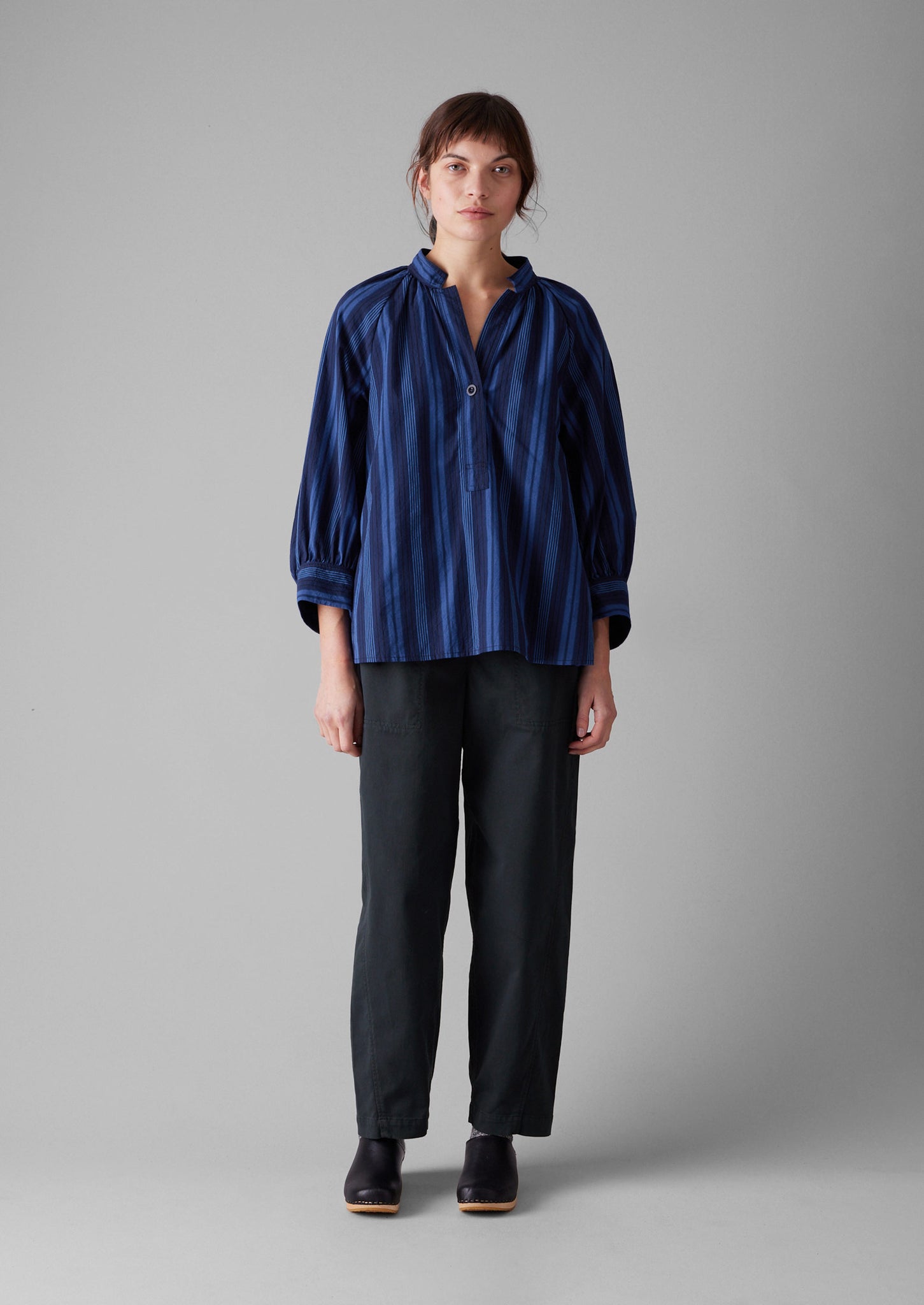 Cotton Twill Pull On Trousers | Slate