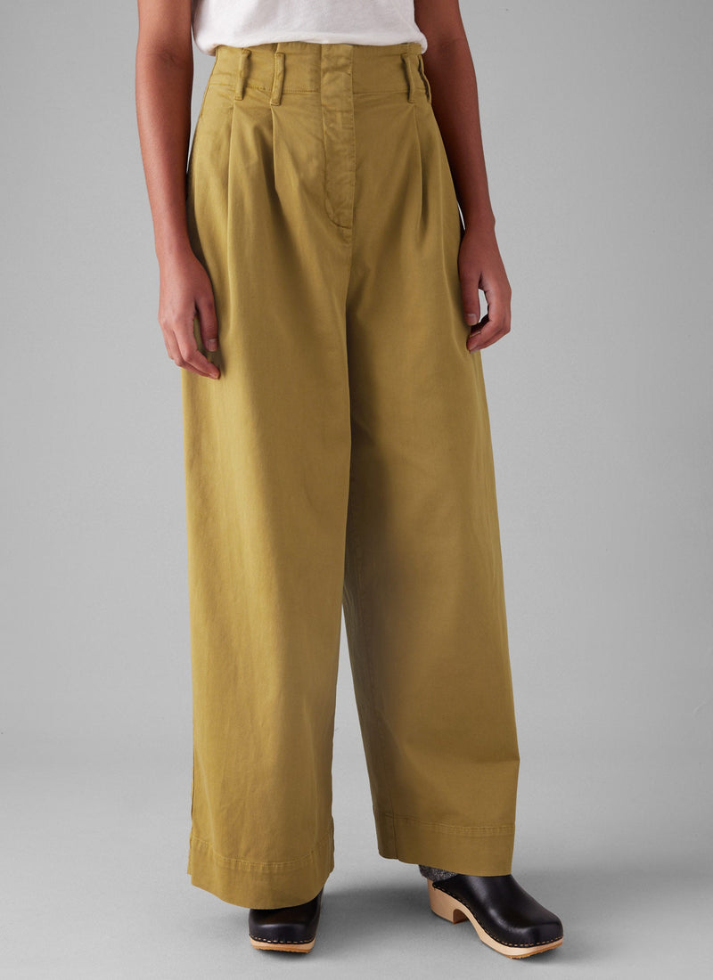 Cotton Paper Bag Trousers | Honey