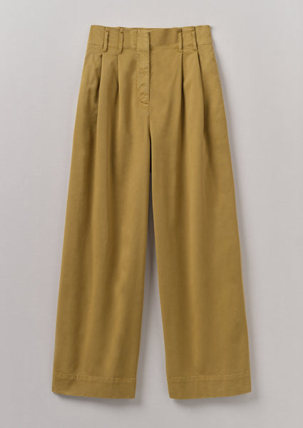 Cotton Paper Bag Trousers Honey