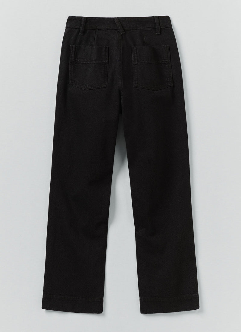 Denim Slim Trousers | Carbon Black