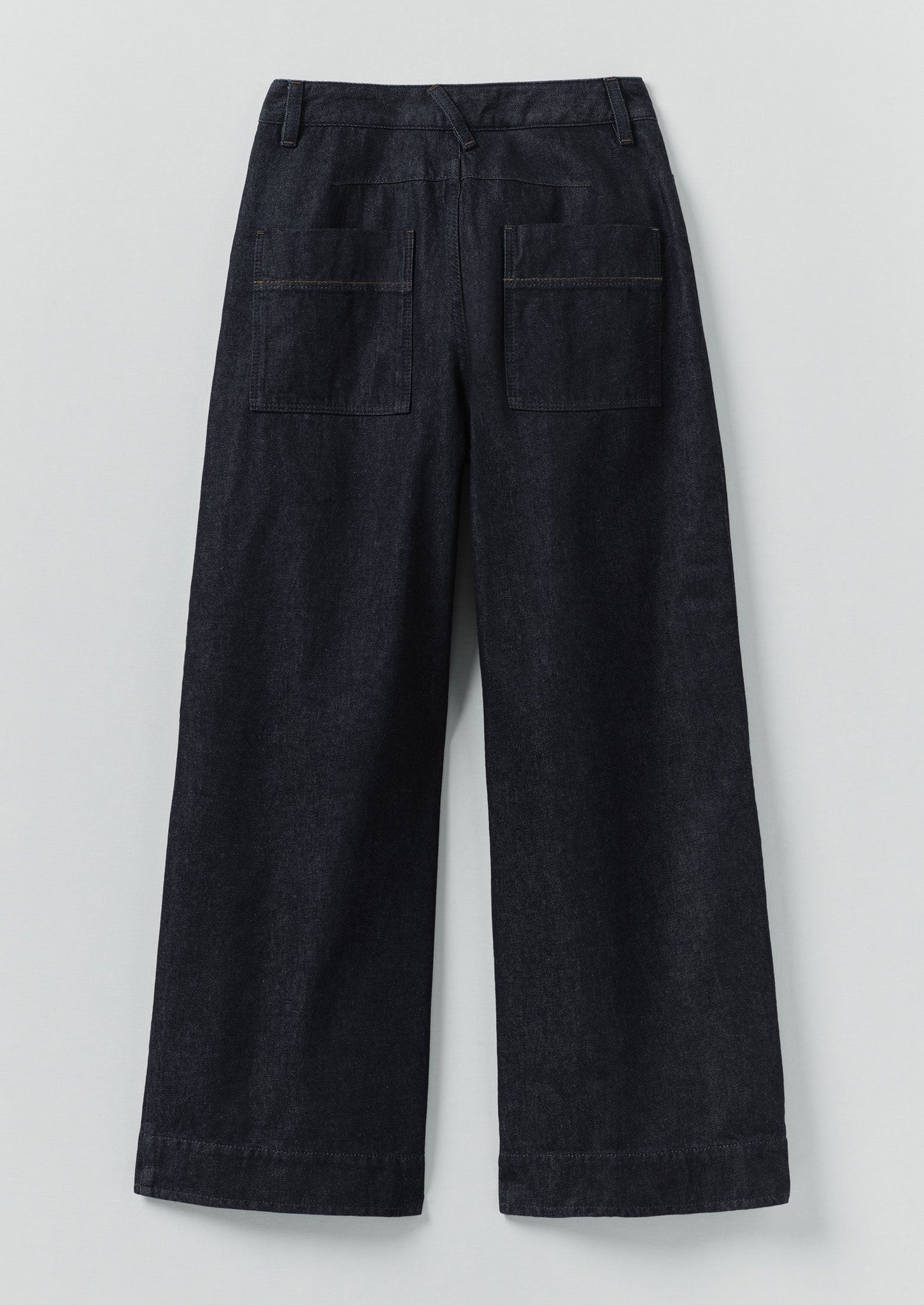 Wide Leg Denim Trousers | Indigo