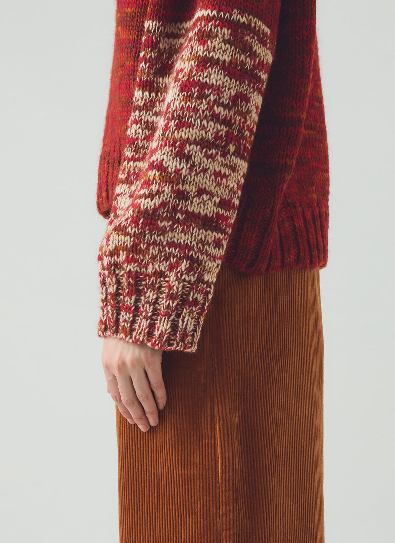 Wide Leg Cord Trousers | Burnt Sienna