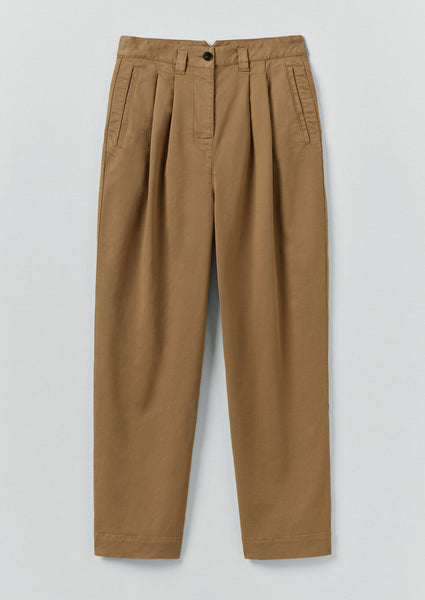 Cotton Pleat Front Trousers Warm
