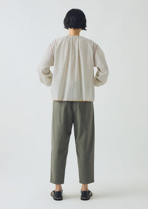 Alix Pixel Check Trousers | Matcha Green | TOAST