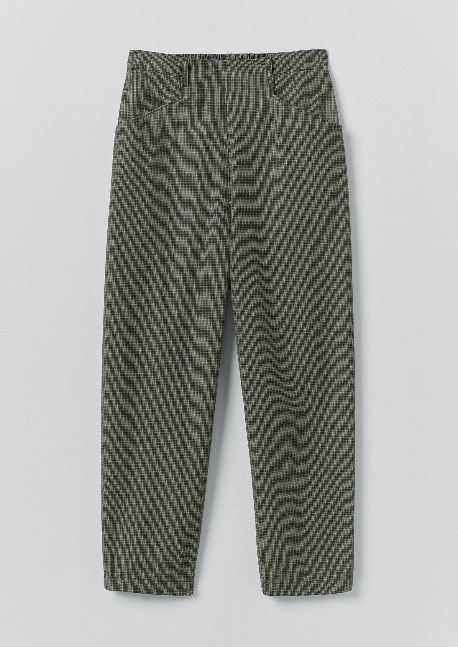 Alix Pixel Check Trousers | Matcha Green | TOAST